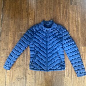 Guess Men’s Puffer Jacket - Navy Blue - Large (fits like a medium)